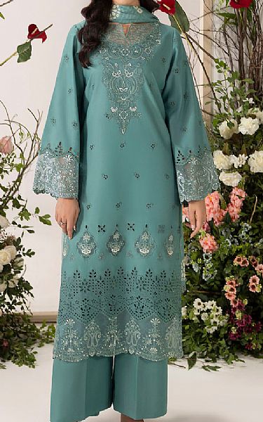 Motifz Turquoise Lawn Suit | Pakistani Lawn Dress in USA- Image 1