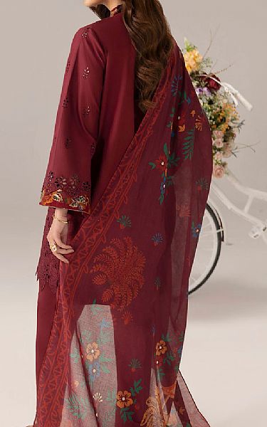Motifz Maroon Lawn Suit | Pakistani Lawn Dress in USA- Image 2