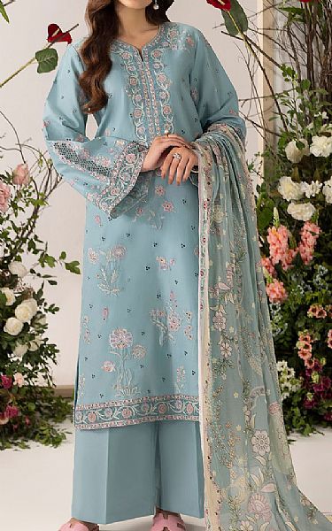Motifz Baby Blue Lawn Suit | Pakistani Lawn Dress in USA- Image 1
