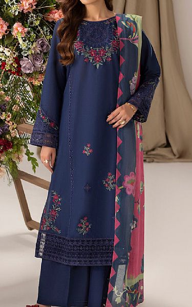 Motifz Navy Blue Lawn Suit | Pakistani Lawn Dress in USA- Image 1