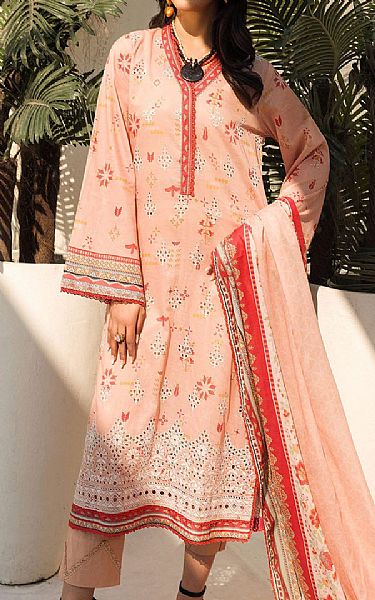Motifz Peach Lawn Suit | Pakistani Lawn Dress in USA- Image 1