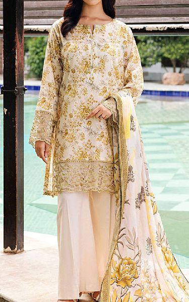 Motifz Ivory Lawn Suit | Pakistani Lawn Dress in USA- Image 1