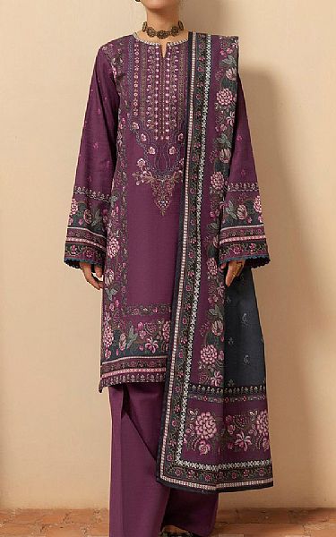 Motifz Mauve Khaddar Suit | Pakistani Winter Dresses in USA- Image 1
