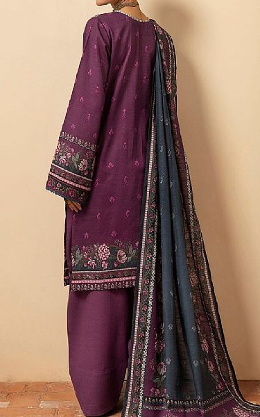 Motifz Mauve Khaddar Suit | Pakistani Winter Dresses in USA- Image 2