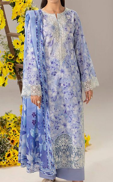 Motifz Cloudy Blue Lawn Suit | Pakistani Lawn Dress in USA- Image 1