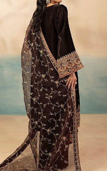 Motifz Brown Velvet  Suit | Pakistani Winter Dresses in USA- Image 2