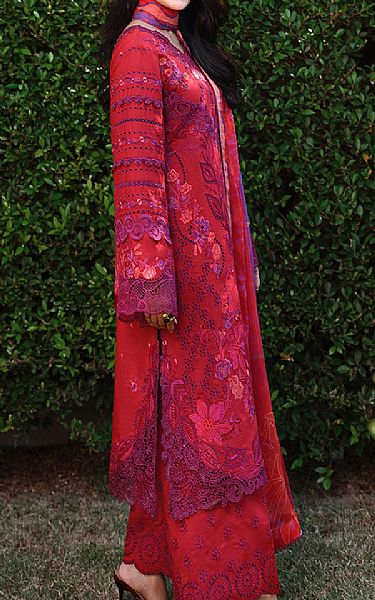 Mushq Cornell Red Lawn Suit | Pakistani Lawn Dress in USA- Image 2