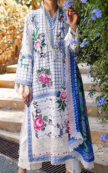 Mushq Off-white Lawn Suit | Pakistani Lawn Suits- Image 1