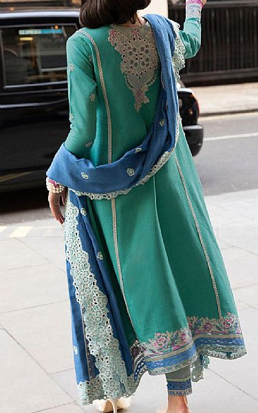 Mushq Surfie Green Khaddar Suit | Pakistani Winter Dresses- Image 2