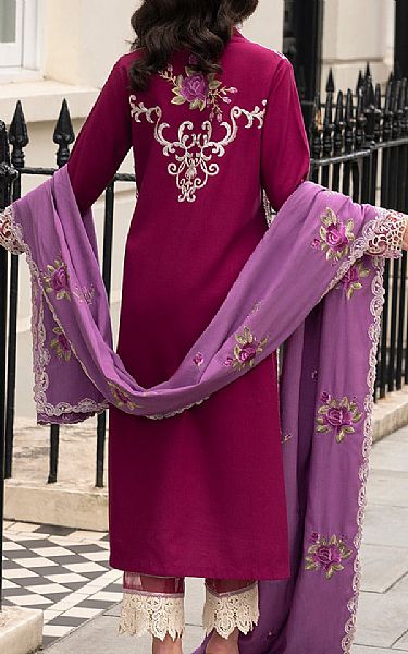Mushq Crimson Linen Suit | Pakistani Winter Dresses- Image 2