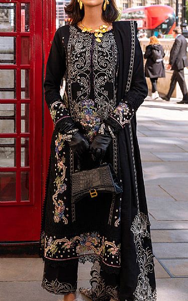 Mushq Black Khaddar Suit | Pakistani Winter Dresses- Image 1