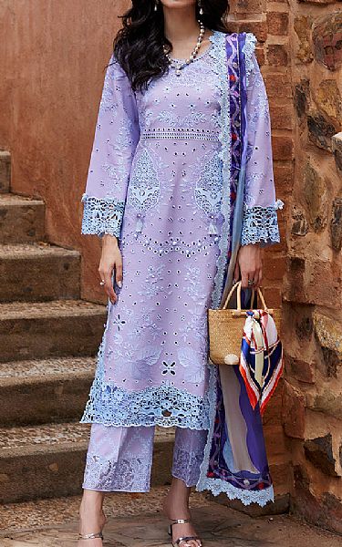 Mushq Lilac Lawn Suit | Pakistani Lawn Suits- Image 1