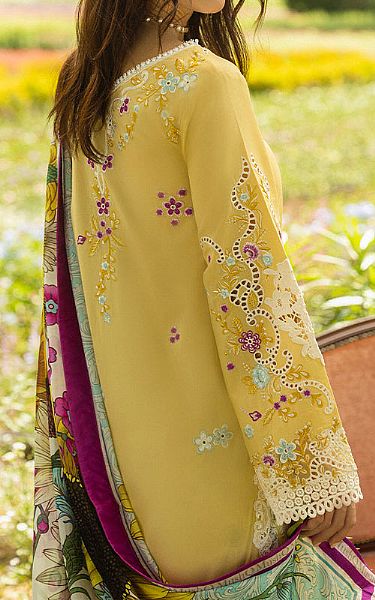 Mushq Yellow Lawn Suit | Pakistani Lawn Dress in USA- Image 2