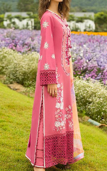 Mushq Rose Pink Lawn Suit | Pakistani Lawn Dress in USA- Image 2