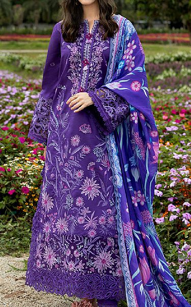 Mushq Indigo Lawn Suit | Pakistani Lawn Dress in USA- Image 2