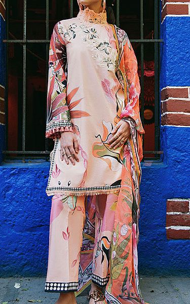 Mushq Dusty Pink Lawn Suit | Pakistani Lawn Dress in USA- Image 1