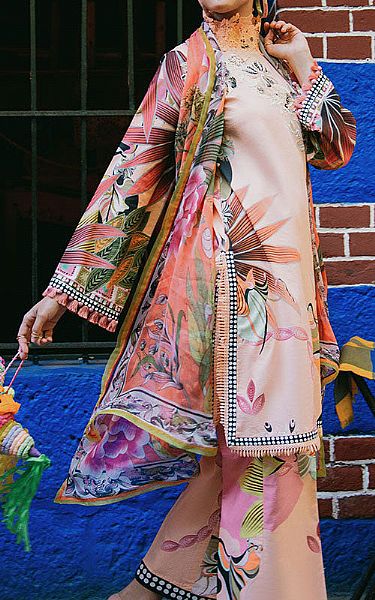 Mushq Dusty Pink Lawn Suit | Pakistani Lawn Dress in USA- Image 2