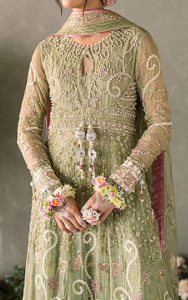 Mushq Pistachio Green Chiffon Suit | Pakistani Embroidered Chiffon Dresses USA- Image 3