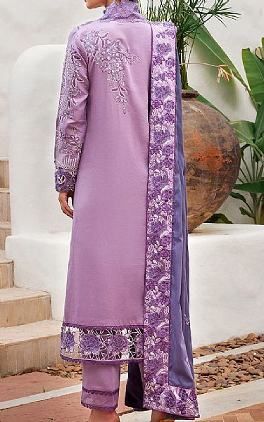 Mushq Lavender Sateen Suit | Pakistani Winter Dresses- Image 2