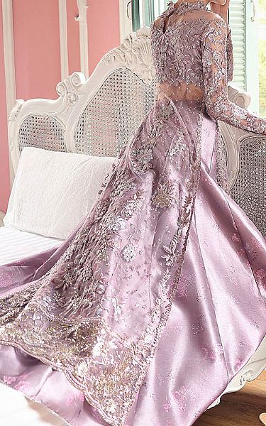 Mushq Lilac Net Suit | Pakistani Embroidered Chiffon Dresses USA- Image 3