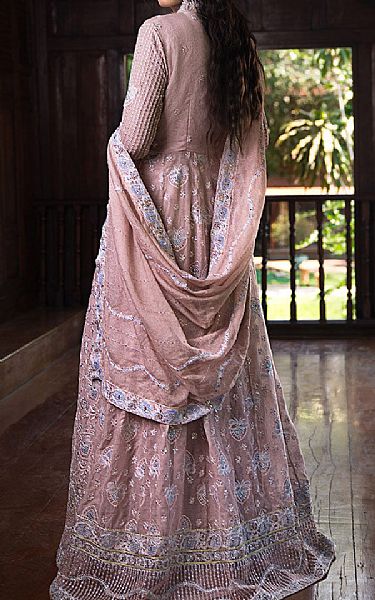 Mushq Pink Flare Net Suit | Pakistani Embroidered Chiffon Dresses USA- Image 2