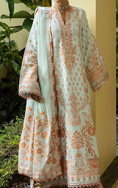 Mushq Light Blue Lawn Suit | Pakistani Lawn Dress in USA- Image 1