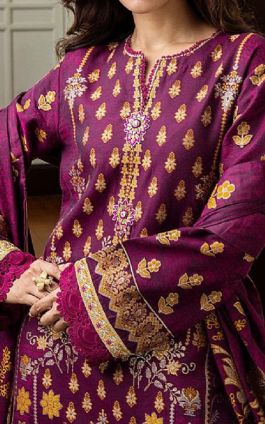 Mushq Dark Raspberry Lawn Suit | Pakistani Lawn Dress in USA- Image 2