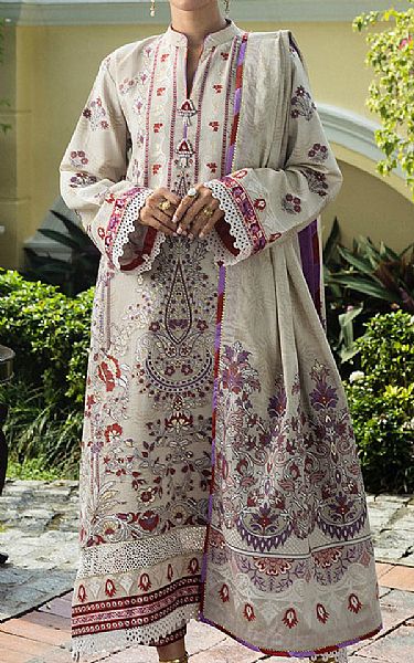 Mushq Grey Lawn Suit | Pakistani Lawn Dress in USA- Image 1