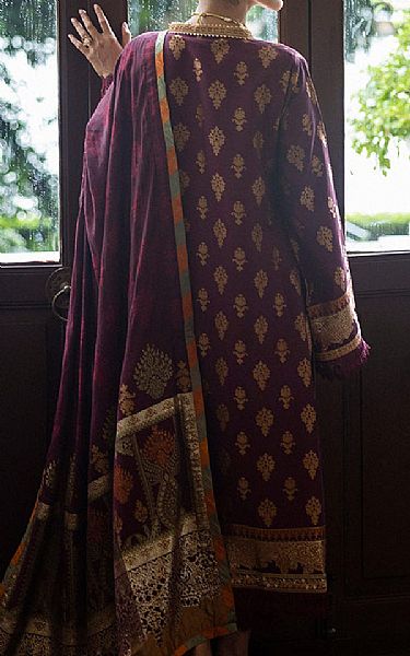 Mushq Pansy Purple Lawn Suit | Pakistani Lawn Dress in USA- Image 2
