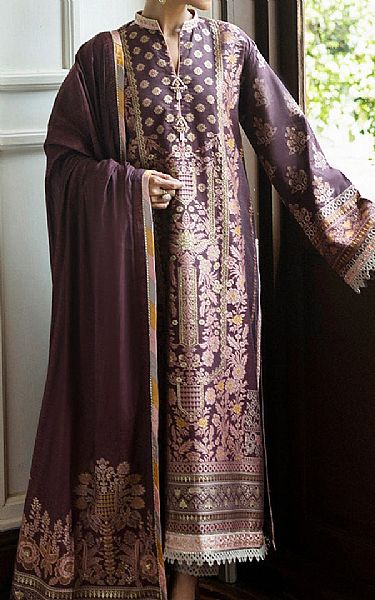 Mushq Rose Taupe Lawn Suit | Pakistani Lawn Dress in USA- Image 1