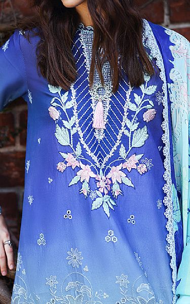 Mushq Blue Lawn Suit | Pakistani Lawn Dress in USA- Image 2