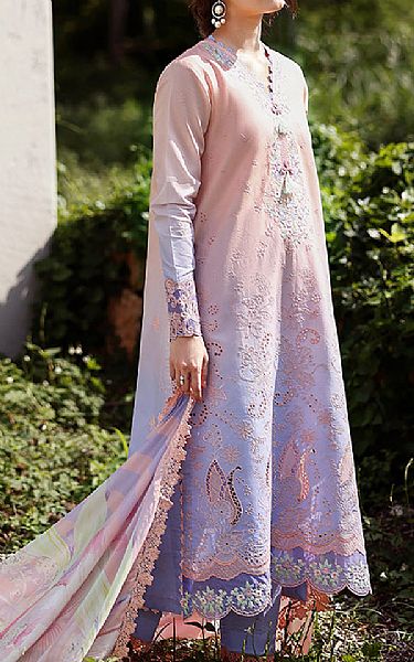 Mushq Pale Pink/Lavender Lawn Suit | Pakistani Lawn Dress in USA- Image 2