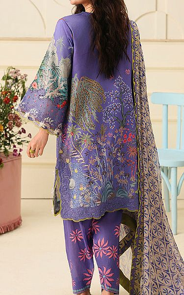 Mushq Cornflower Blue Lawn Suit | Pakistani Lawn Dress in USA- Image 2