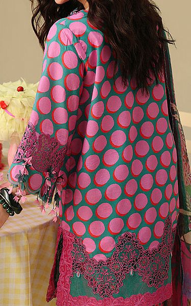 Mushq Pink/Teal Lawn Suit | Pakistani Lawn Dress in USA- Image 2