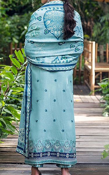 Mushq Turquoise Karandi Suit | Pakistani Winter Dresses in USA- Image 2