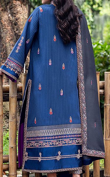 Mushq Navy Blue Karandi Suit | Pakistani Winter Dresses in USA- Image 2