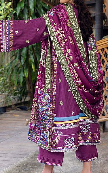 Mushq Plum Karandi Suit | Pakistani Winter Dresses in USA- Image 2