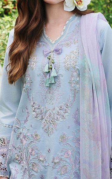 Mushq Powder Blue Lawn Suit | Pakistani Lawn Dress in USA- Image 2