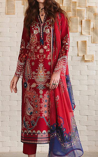 Mushq Scarlet Lawn Suit | Pakistani Lawn Dress in USA- Image 1