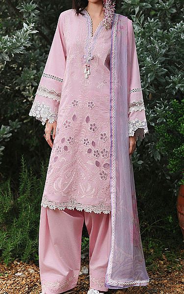 Mushq Rose Pink Lawn Suit | Pakistani Lawn Dress in USA- Image 1