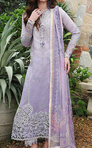 Mushq Lavender Lawn Suit | Pakistani Lawn Dress in USA- Image 1