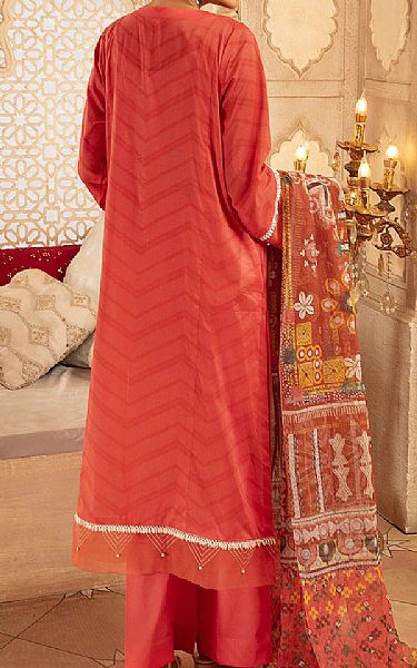 Nishat Pastel Red Lawn Suit | Pakistani Dresses in USA- Image 2