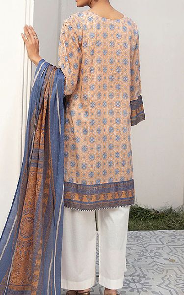 Nishat Cornflower Blue/Peach Lawn Suit (2 Pcs) | Pakistani Dresses in USA- Image 2