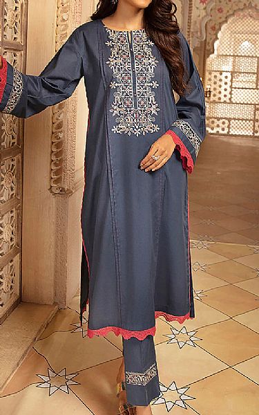 Nishat Navy Blue Lawn Suit (2 Pcs) | Pakistani Dresses in USA- Image 1