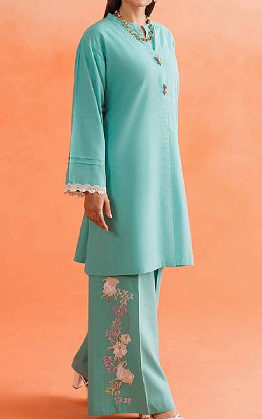 Nishat Aqua Dobby Suit (2 pcs) | Pakistani Lawn Suits- Image 1