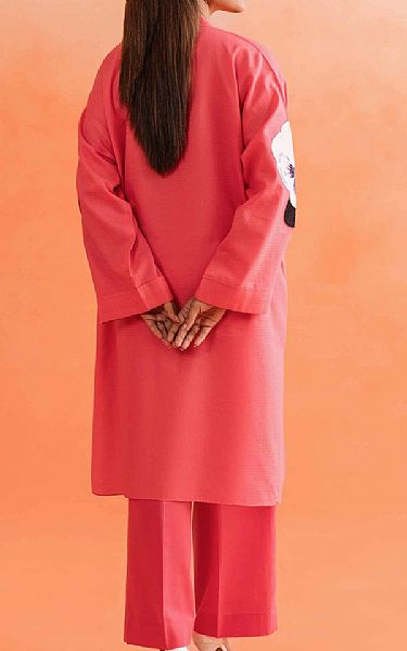Nishat Pink Dobby Suit (2 pcs) | Pakistani Lawn Suits- Image 2