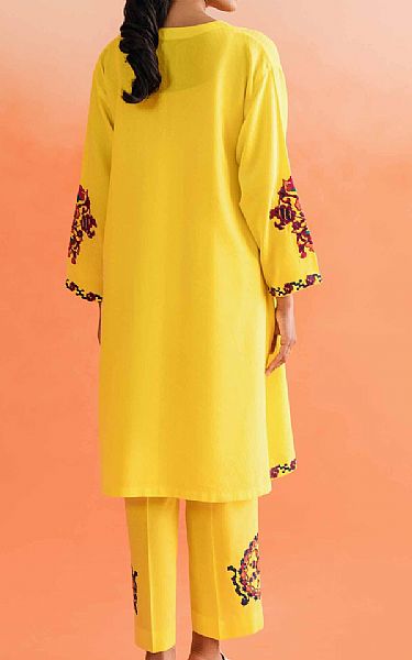 Nishat Yellow Dobby Suit (2 pcs) | Pakistani Lawn Suits- Image 2
