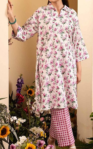 Nishat Pale Pink Cambric Suit (2 pcs) | Pakistani Lawn Suits- Image 1