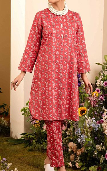 Nishat Faded Red Cambric Suit (2 pcs) | Pakistani Lawn Suits- Image 1