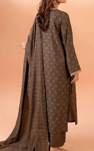 Nishat Deep Brown Jacquard Suit | Pakistani Lawn Suits- Image 2